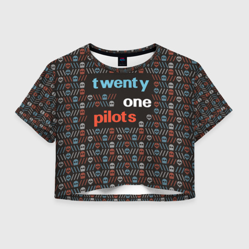 Женская футболка Crop-top 3D Twenty one pilots, цвет 3D печать