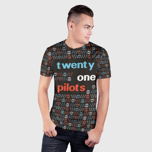 Мужская футболка 3D Slim Twenty one pilots, цвет 3D печать - фото 3