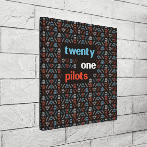 Холст квадратный Twenty one pilots, цвет 3D печать - фото 3