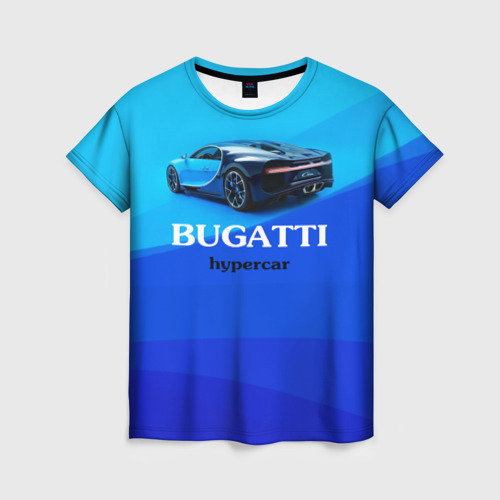 Женская футболка 3D Bugatti hypercar, цвет 3D печать