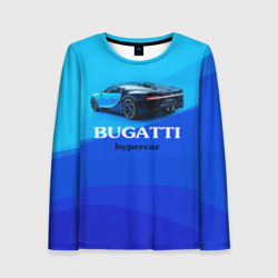 Женский лонгслив 3D Bugatti hypercar