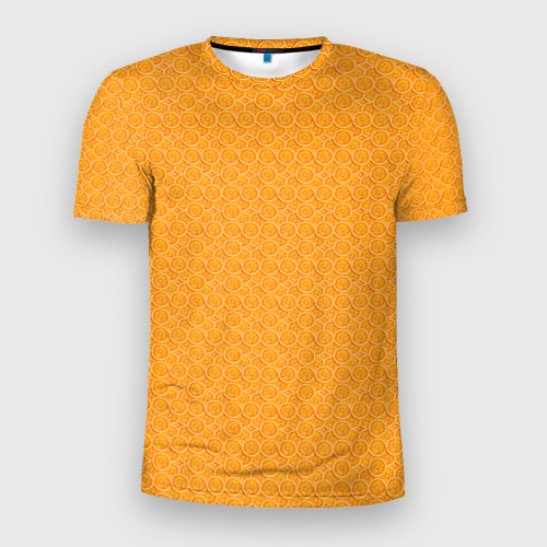 Мужская футболка 3D Slim Текстура апельсин, цвет 3D печать