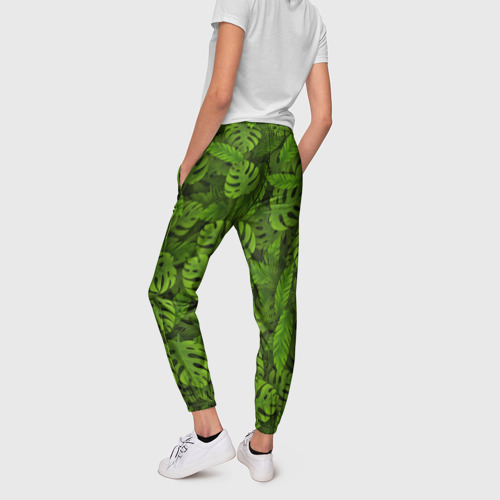 Женские брюки 3D Тропические листья, цвет 3D печать - фото 4