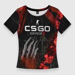 Женская футболка 3D Slim Cs:go - Survivor Z Style Выживший