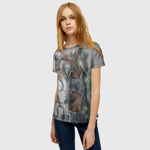 Женская футболка 3D Фитоняшка, цвет 3D печать - фото 3