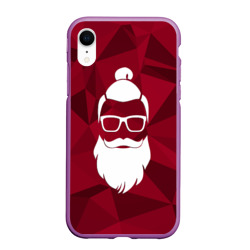 Чехол для iPhone XR матовый Санта хипстер