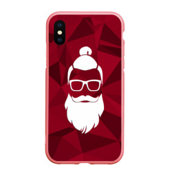 Чехол для iPhone XS Max матовый Санта хипстер