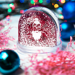 Игрушка шар с принтом Санта хипстер для любого человека, вид спереди №3. Цвет основы: прозрачный