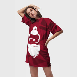 Платье-футболка 3D Санта хипстер - фото 2