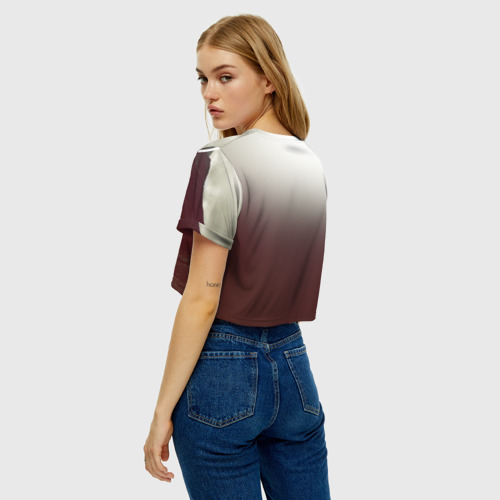 Женская футболка Crop-top 3D Круг, цвет 3D печать - фото 5