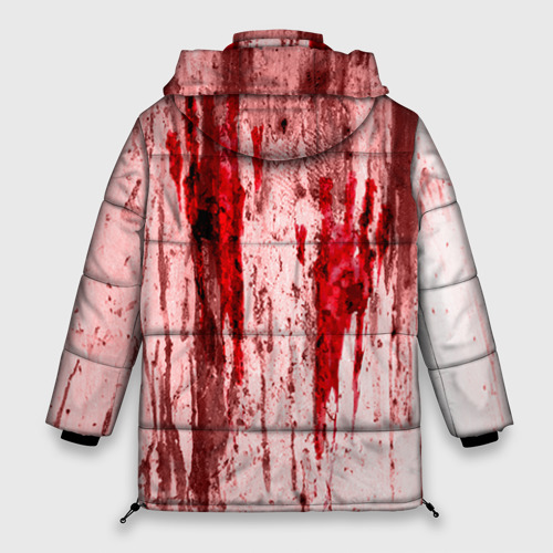 Женская зимняя куртка Oversize Кроварые потёки, цвет красный - фото 2