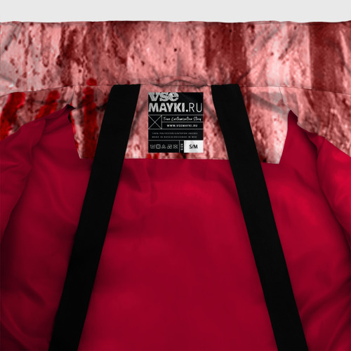 Женская зимняя куртка Oversize Кроварые потёки, цвет красный - фото 7