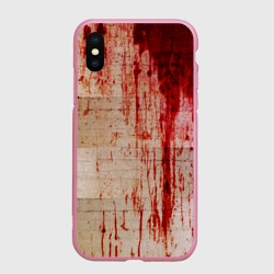 Чехол для iPhone XS Max матовый Бинты с потёками крови текстура