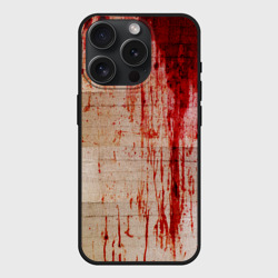 Чехол силиконовый для Apple iPhone 15 Pro Мax матовый Бинты с потёками крови текстура