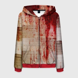 Мужская толстовка 3D на молнии Бинты с потёками крови текстура