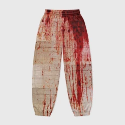 Женские джоггеры оверсайз 3D Бинты с потёками крови текстура