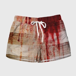 Женские шорты 3D Бинты с потёками крови текстура