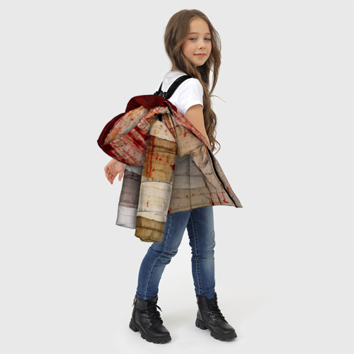 Зимняя куртка для девочек 3D Бинты, цвет красный - фото 6