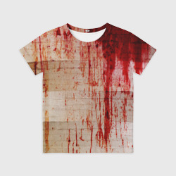 Детская футболка 3D Бинты с потёками крови текстура