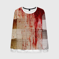 Мужской свитшот 3D Бинты с потёками крови текстура