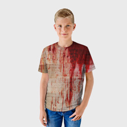 Детская футболка 3D Бинты с потёками крови текстура - фото 2