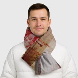 Шарф-пуховик 3D Бинты с потёками крови текстура - фото 2