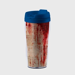 Термокружка-непроливайка Бинты с потёками крови текстура