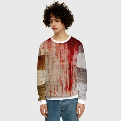 Мужской свитшот 3D Бинты с потёками крови текстура - фото 2