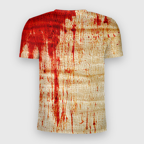 Мужская футболка 3D Slim Бинты с кровью, цвет 3D печать - фото 2