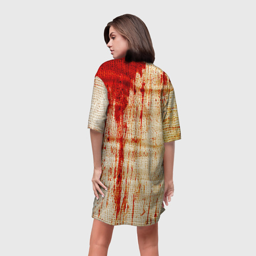 Платье-футболка 3D Бинты с кровью, цвет 3D печать - фото 4