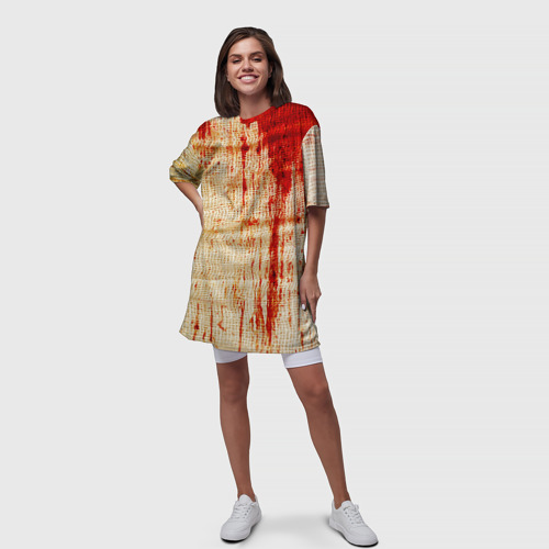 Платье-футболка 3D Бинты с кровью, цвет 3D печать - фото 5