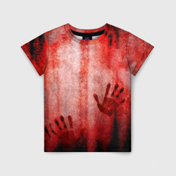 Детская футболка 3D Кровавые отпечатки