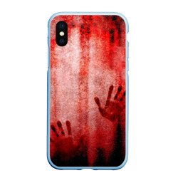 Чехол для iPhone XS Max матовый Кровавые отпечатки