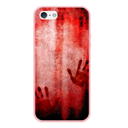 Чехол для iPhone 5/5S матовый Кровавые отпечатки