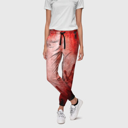 Женские брюки 3D Кровавые отпечатки - фото 2