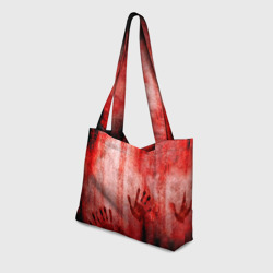 Пляжная сумка 3D Кровавые отпечатки - фото 2