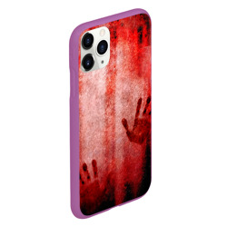 Чехол для iPhone 11 Pro матовый Кровавые отпечатки - фото 2