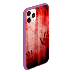 Чехол для iPhone 11 Pro Max матовый Кровавые отпечатки - фото 2