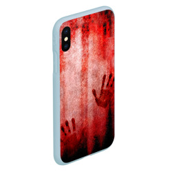 Чехол для iPhone XS Max матовый Кровавые отпечатки - фото 2