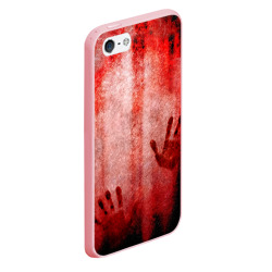 Чехол для iPhone 5/5S матовый Кровавые отпечатки - фото 2