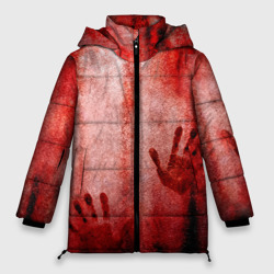 Женская зимняя куртка Oversize Кровавые отпечатки