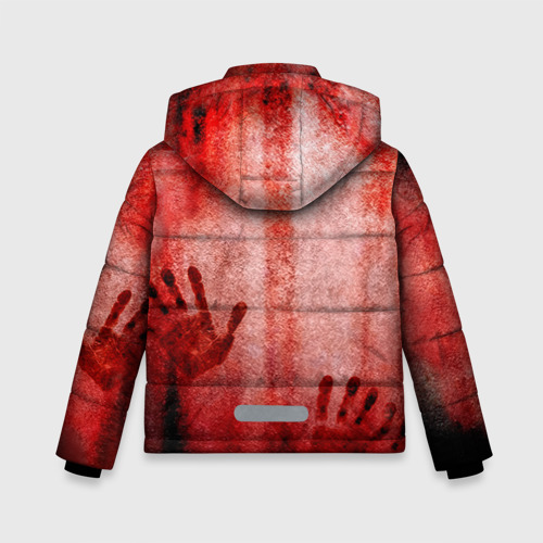 Зимняя куртка для мальчиков 3D Кровавые отпечатки, цвет черный - фото 2