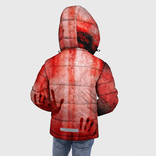 Зимняя куртка для мальчиков 3D Кровавые отпечатки, цвет черный - фото 4