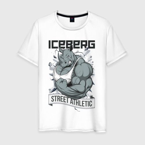 Мужская футболка хлопок Rhino 2 | Iceberg, цвет белый