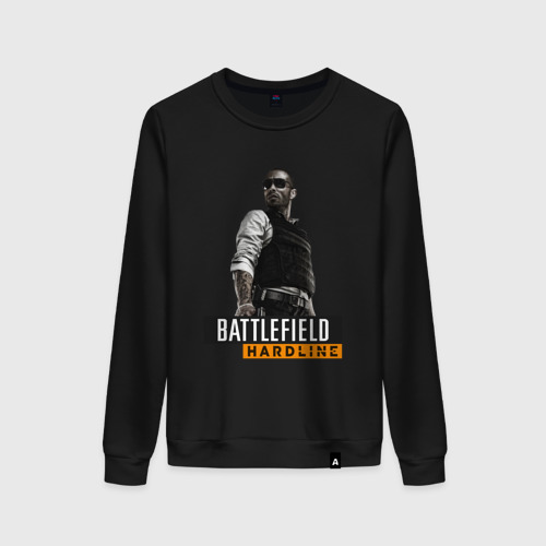 Женский свитшот хлопок Battlefield Hardline, цвет черный