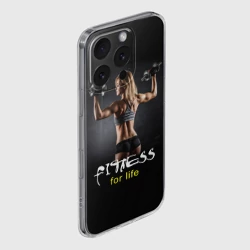 Чехол для iPhone 16 Pro Max силиконовый с защитой камеры Fitness for life - фото 2