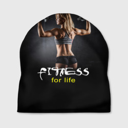 Fitness for life – Шапка 3D с принтом купить