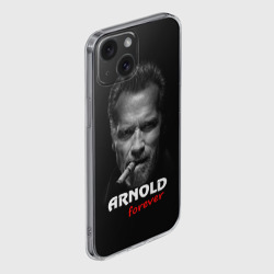 Чехол для iPhone 15 силиконовый с защитой камеры Arnold forever - фото 2