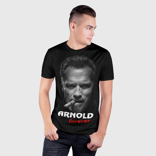 Мужская футболка 3D Slim Arnold forever, цвет 3D печать - фото 3