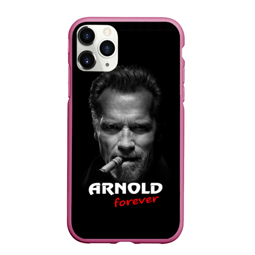 Чехол для iPhone 11 Pro матовый Arnold forever, цвет малиновый